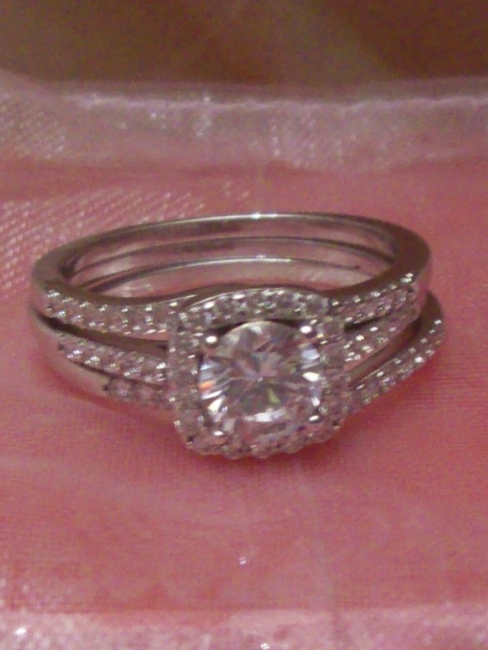 Stunning Women's Cubic Zirconium Wedding Set, Size 10, NWOT - Picture 2 of 6